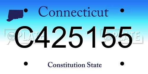 C425155 Connecticut License Plate