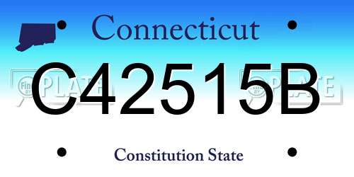 C42515B Connecticut License Plate