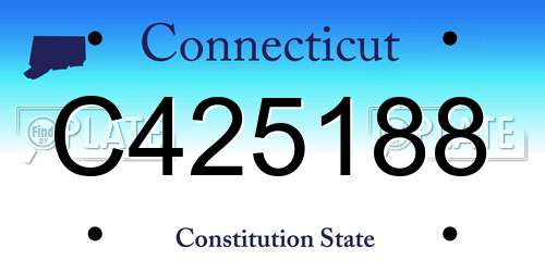 C425188 Connecticut License Plate