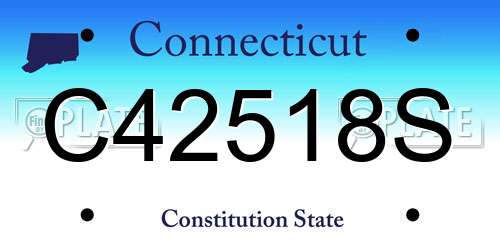 C42518S Connecticut License Plate