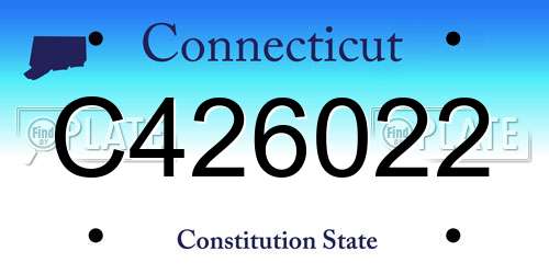C426022 Connecticut License Plate