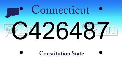 C426487 Connecticut License Plate