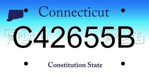 C42655B Connecticut License Plate