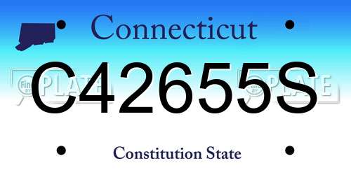 C42655S Connecticut License Plate