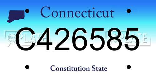 C426585 Connecticut License Plate