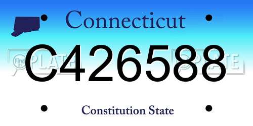 C426588 Connecticut License Plate
