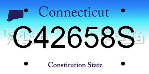 C42658S Connecticut License Plate