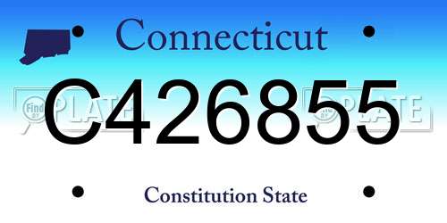 C426855 Connecticut License Plate