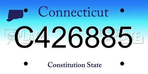 C426885 Connecticut License Plate
