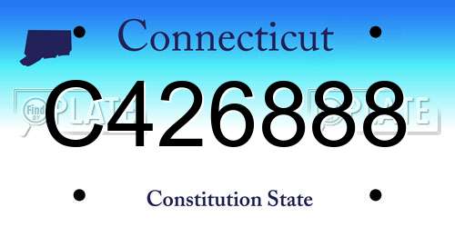 C426888 Connecticut License Plate