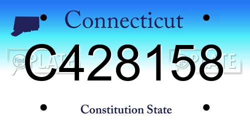 C428158 Connecticut License Plate