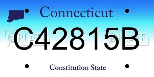 C42815B Connecticut License Plate