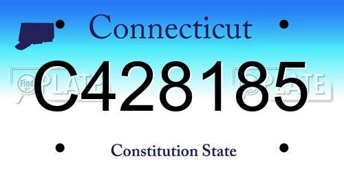 C428185 Connecticut License Plate