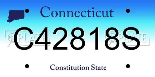 C42818S Connecticut License Plate