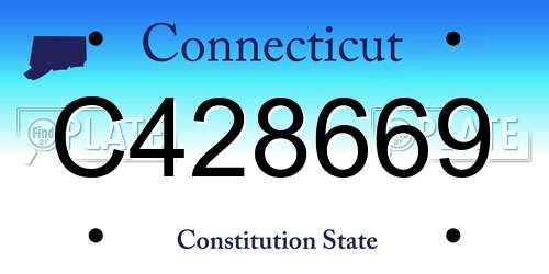 C428669 Connecticut License Plate