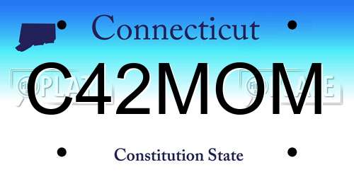 C42MOM Connecticut License Plate