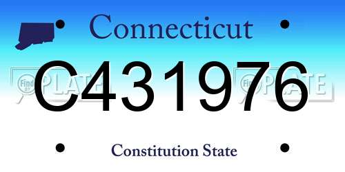 C431976 Connecticut License Plate
