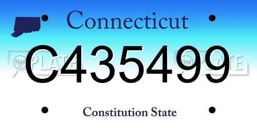 C435499 Connecticut License Plate