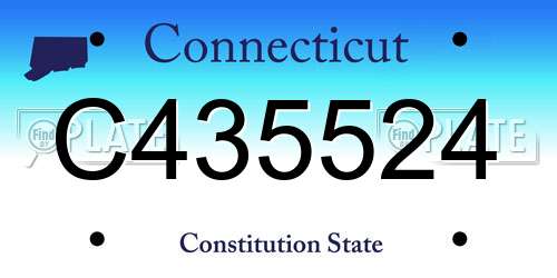 C435524 Connecticut License Plate
