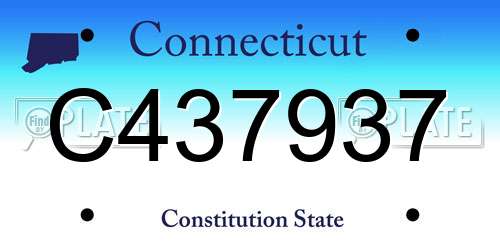 C437937 Connecticut License Plate