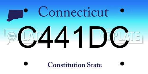 C441DC Connecticut License Plate