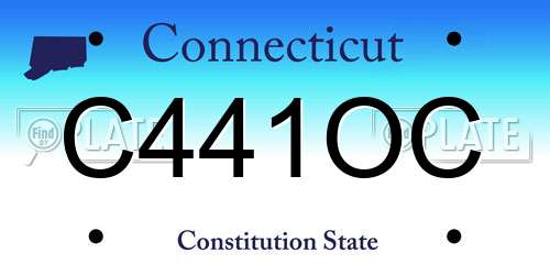 C441OC Connecticut License Plate