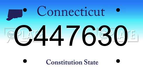 C447630 Connecticut License Plate