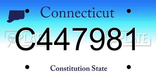 C447981 Connecticut License Plate