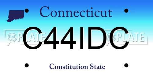 C44IDC Connecticut License Plate