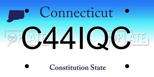 C44IQC Connecticut License Plate