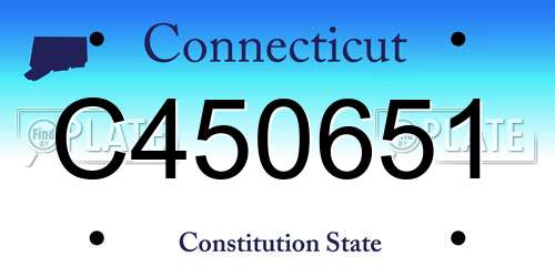 C450651 Connecticut License Plate