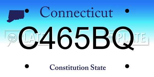 C465BQ Connecticut License Plate