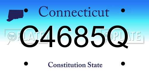 C4685Q Connecticut License Plate