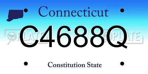 C4688Q Connecticut License Plate