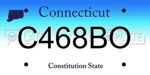 C468BO Connecticut License Plate