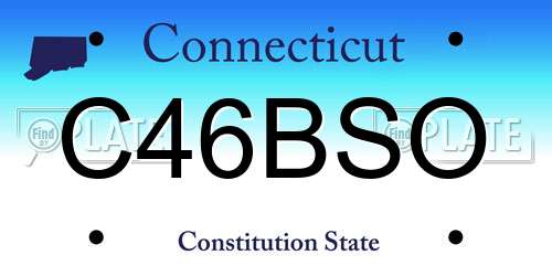 C46BSO Connecticut License Plate