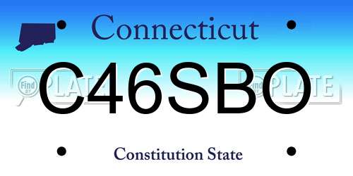 C46SBO Connecticut License Plate
