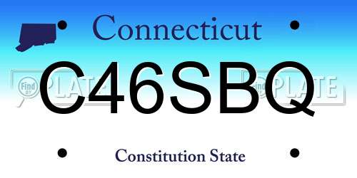 C46SBQ Connecticut License Plate