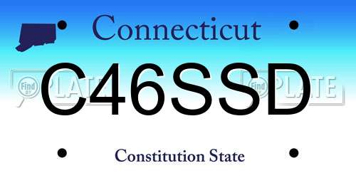 C46SSD Connecticut License Plate