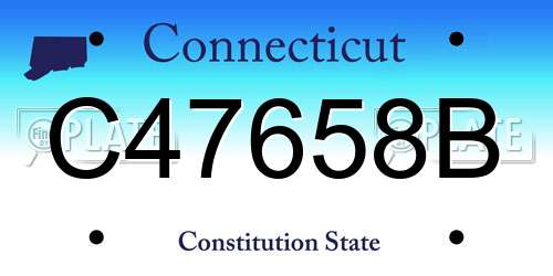 C47658B Connecticut License Plate