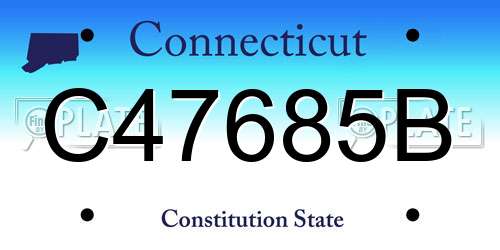 C47685B Connecticut License Plate