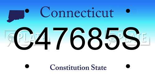 C47685S Connecticut License Plate