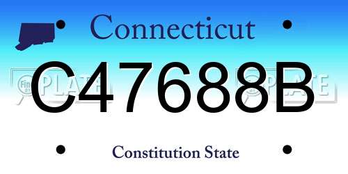 C47688B Connecticut License Plate