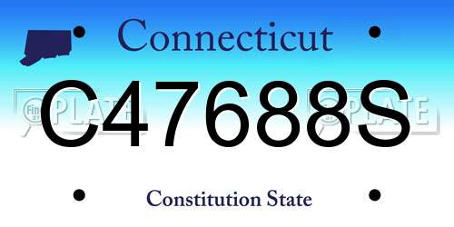 C47688S Connecticut License Plate