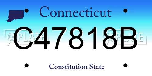 C47818B Connecticut License Plate
