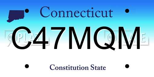 C47MQM Connecticut License Plate