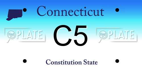 C5 Connecticut License Plate