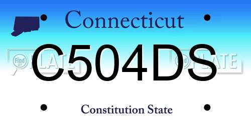 C504DS Connecticut License Plate