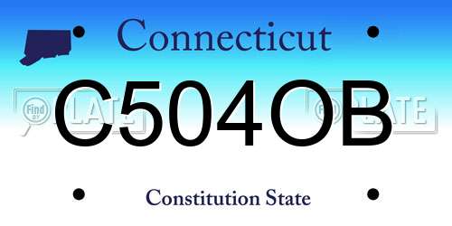 C504OB Connecticut License Plate