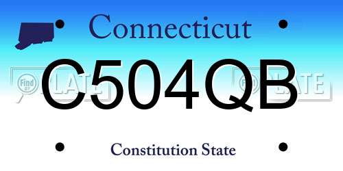 C504QB Connecticut License Plate